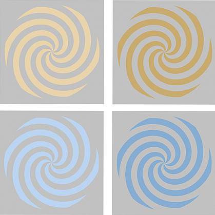 Illustration of different spiral color stimuli 