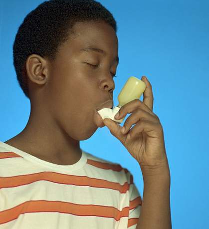 photo of a boy with asthma