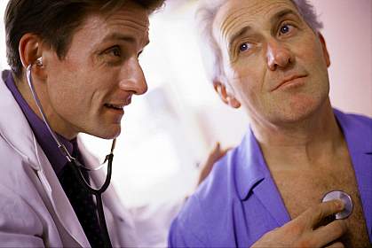 Picture of a doctor with heart patient