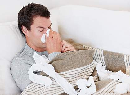 Photo of a man with tissues