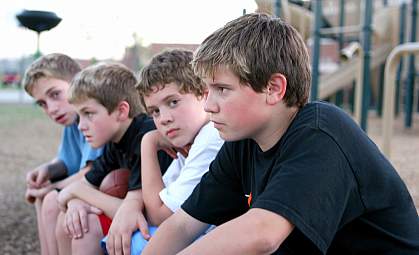 Photo of four young boys