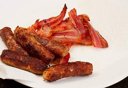 Photo of bacon and sausage