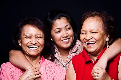 Photo of three Asian women