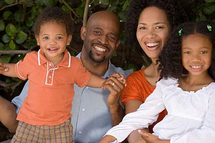 Photo of an African American family