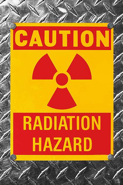 Radiation hazard sign.