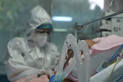 Patient in an intensive care unit