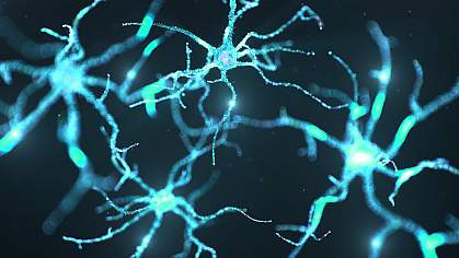 Abstract illustration of interconnected neurons