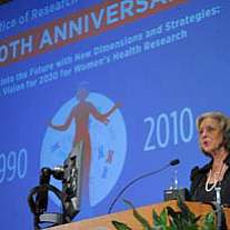 First Office of Women's Research and Health director Vivian W. Pinn speaks at ORWH's 20th Anniversary Symposium.