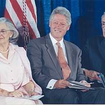 Photos of Mrs. Betty Bumpers, President Bill Clinton, and Sen. Dale Bumpers