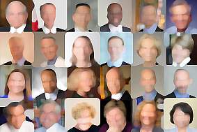 An artistic collage of faces