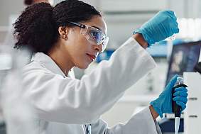 Image of a scientist in a lab.