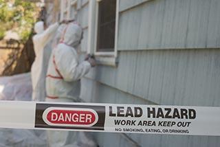 Lead abatement with “danger” tape