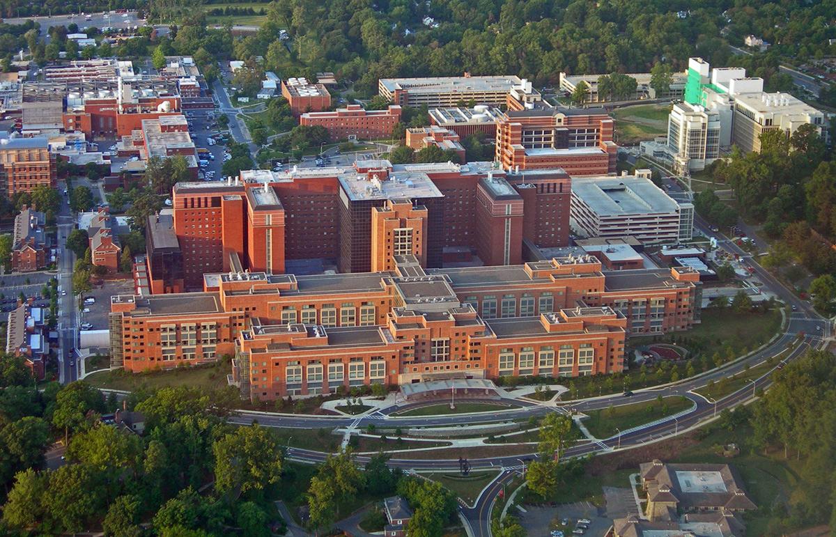 Aerial image of the NIH Clinical Center