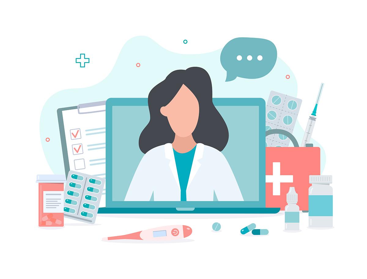 20240607-trust.jpg Illustration of online doctor giving advice.