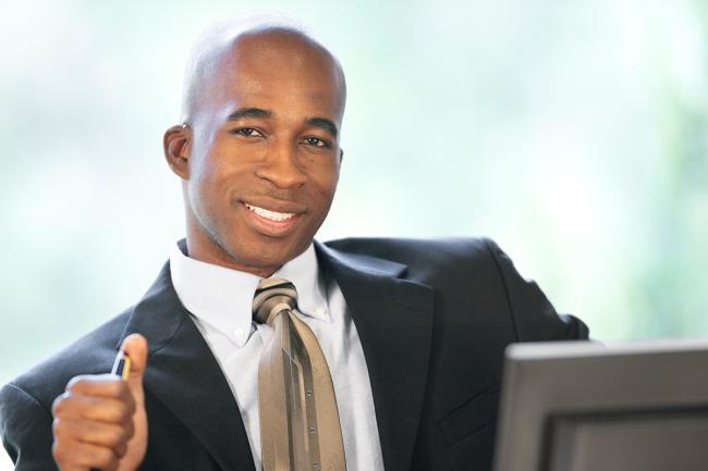 A smiling business man