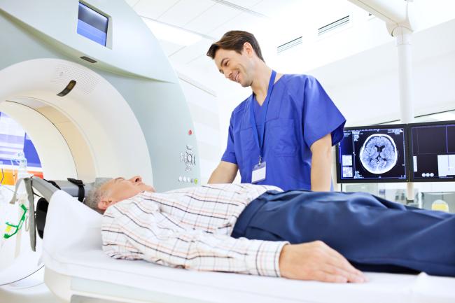 Man getting an MRI