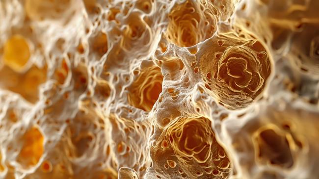20241029-bone-marrow.jpeg Illustration of healthy bone marrow showing spongy texture and cells within.