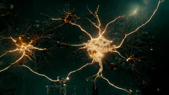 Illustration of distressed neurons.