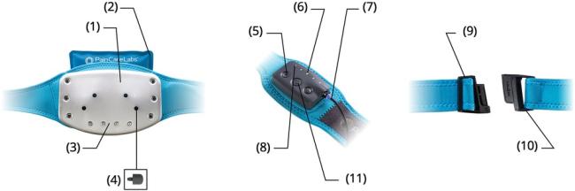 Diagrams of a device used for low back pain