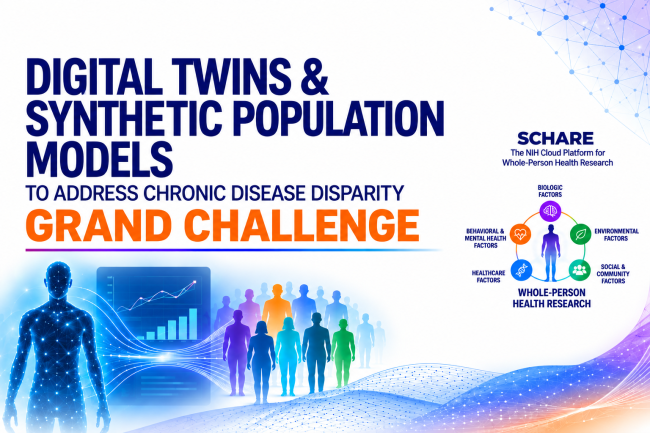 Digital Twins & Synthetic Population Models to Address Chronic Disease Disparity Grand Challenge. SCHARE: The NIH Cloud Platform for Whole-Person Health Research