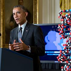 President Obama delivers remarks highlighting investments to improve health and treat disease through precision medicine.