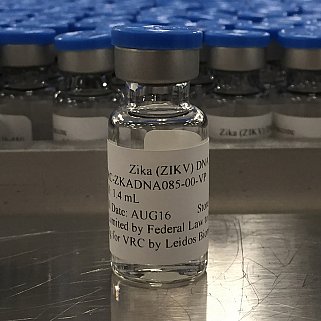 Vial of NIAID Zika Virus Investigational DNA Vaccine