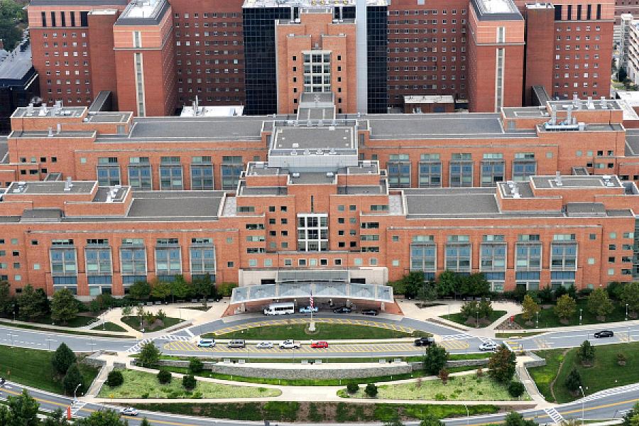 Aerial view of the Clinical Center
