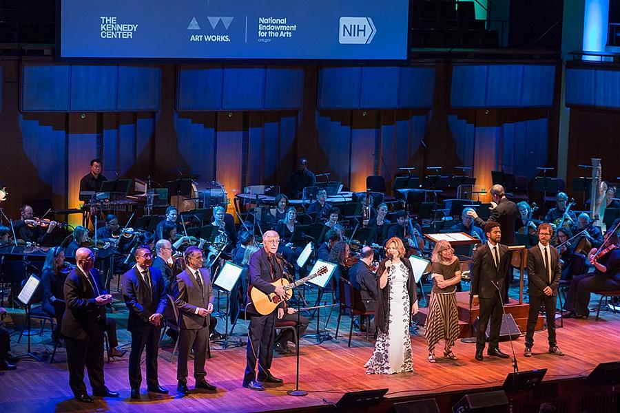 NIH Director Dr. Francis Collins, Jussie Smollett (Empire), Ben Folds, Renée Fleming, and the National Symphony Orchestra perform at the Kennedy Center