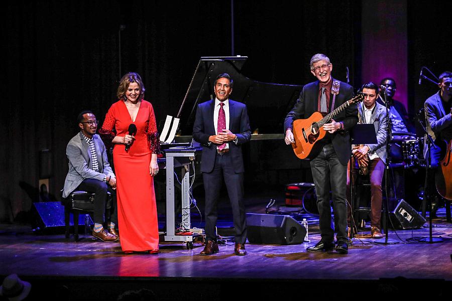 Soprano and Kennedy Center Artistic Advisor at Large Renée Fleming, CNN’s chief medical correspondent Dr. Sanjay Gupta, and NIH Director Dr. Francis Collins