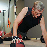 Photo of Francis Collins exercising.