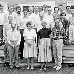 Francis Collins and others at the Banbury meeting, Cold Spring Harbor Laboratory