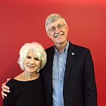 Image of Dr. Collins and Diane Rehm