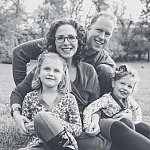 Sarah Rosenfeld with her husband and two daughters