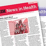 NIH News in Health covers fanned out.