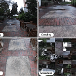 Image of different perspectives of a patio
