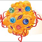 Illustration of a cancer tumor microenvironment