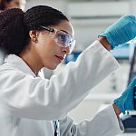 Image of a scientist in a lab.
