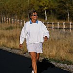 Picture of a senior woman walking