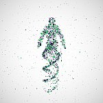 Illustration of person made of DNA.
