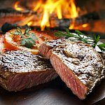 Steak and tomatoes