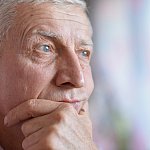 Portrait of an older man deep in thought Portrait of an older man deep in thought