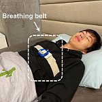  A graduate student sleeps with a breathing belt