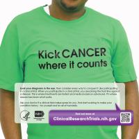 “Kick Cancer Where It Counts.” poster