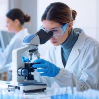 Researchers working in the clinical laboratory