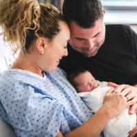 Newborn baby and parents 