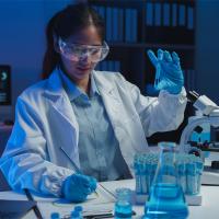 scientist working in lab