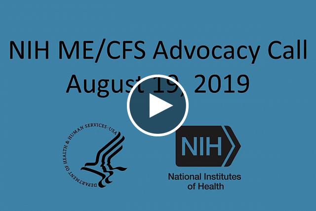 Updates on NIH’s myalgic encephalomyelitis/chronic fatigue syndrome (ME/CFS) related activitie